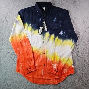 $110 NWT Hustle Gang Shirt Men Medium Logo Indian‎ Back Colorful Cotton - NEW